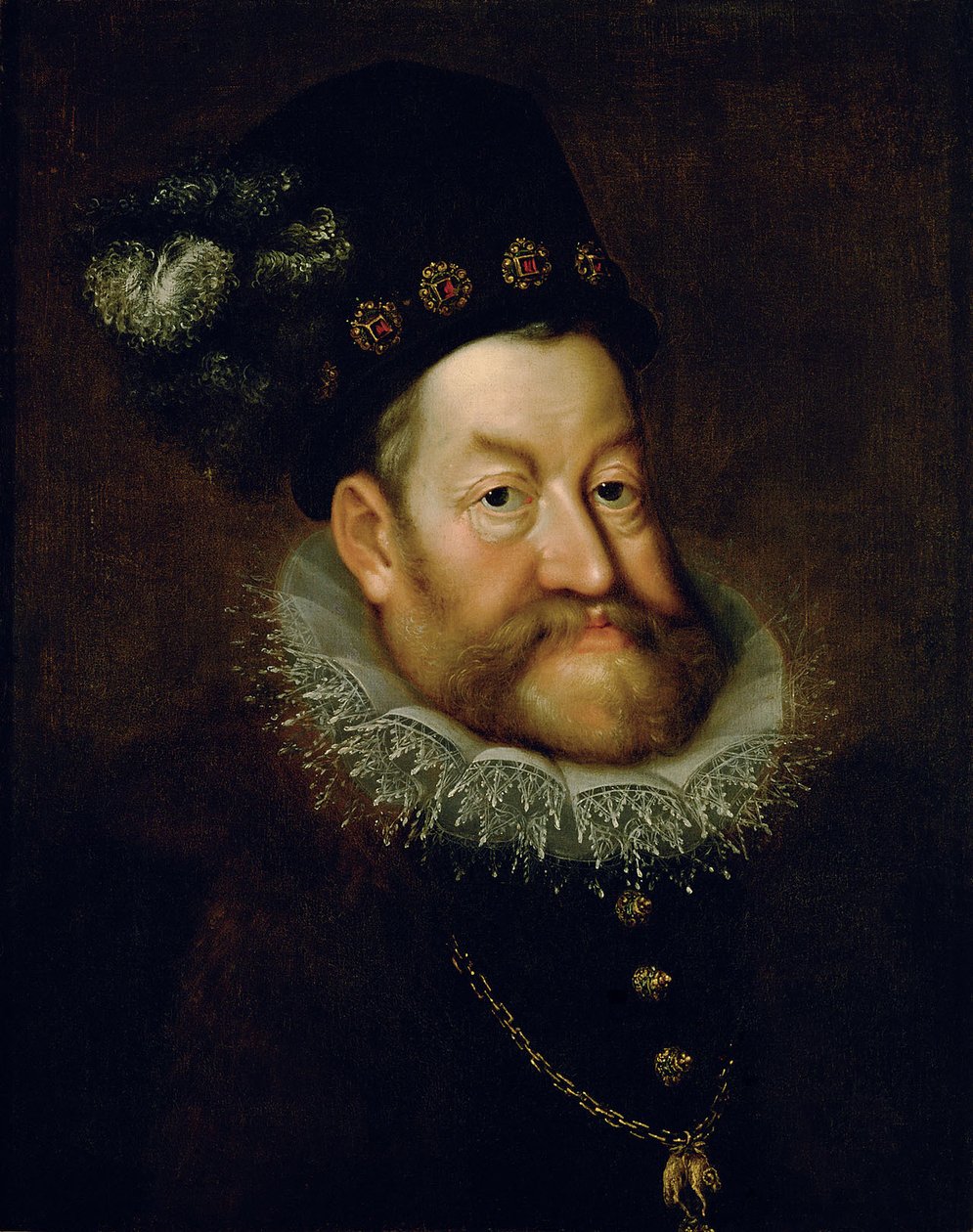 Tysk: Kejser Rudolf II. (1552-1612) Portræt af kejser Rudolf II af Hans von Aachen