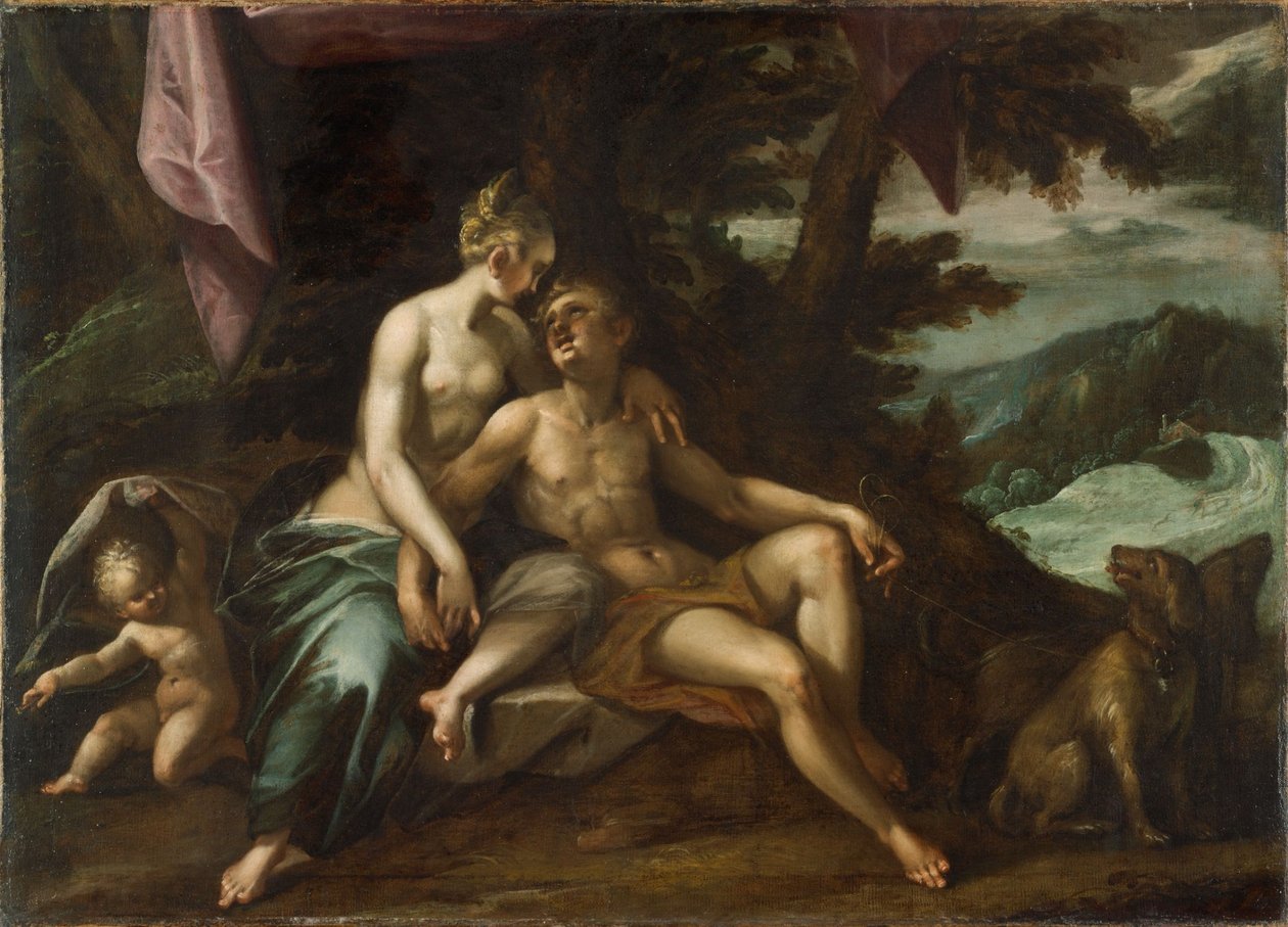 Venus og Adonis af Hans von Aachen