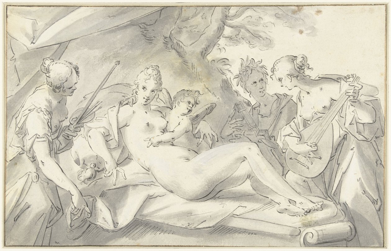 Venus midt i kunst og videnskab af Hans von Aachen
