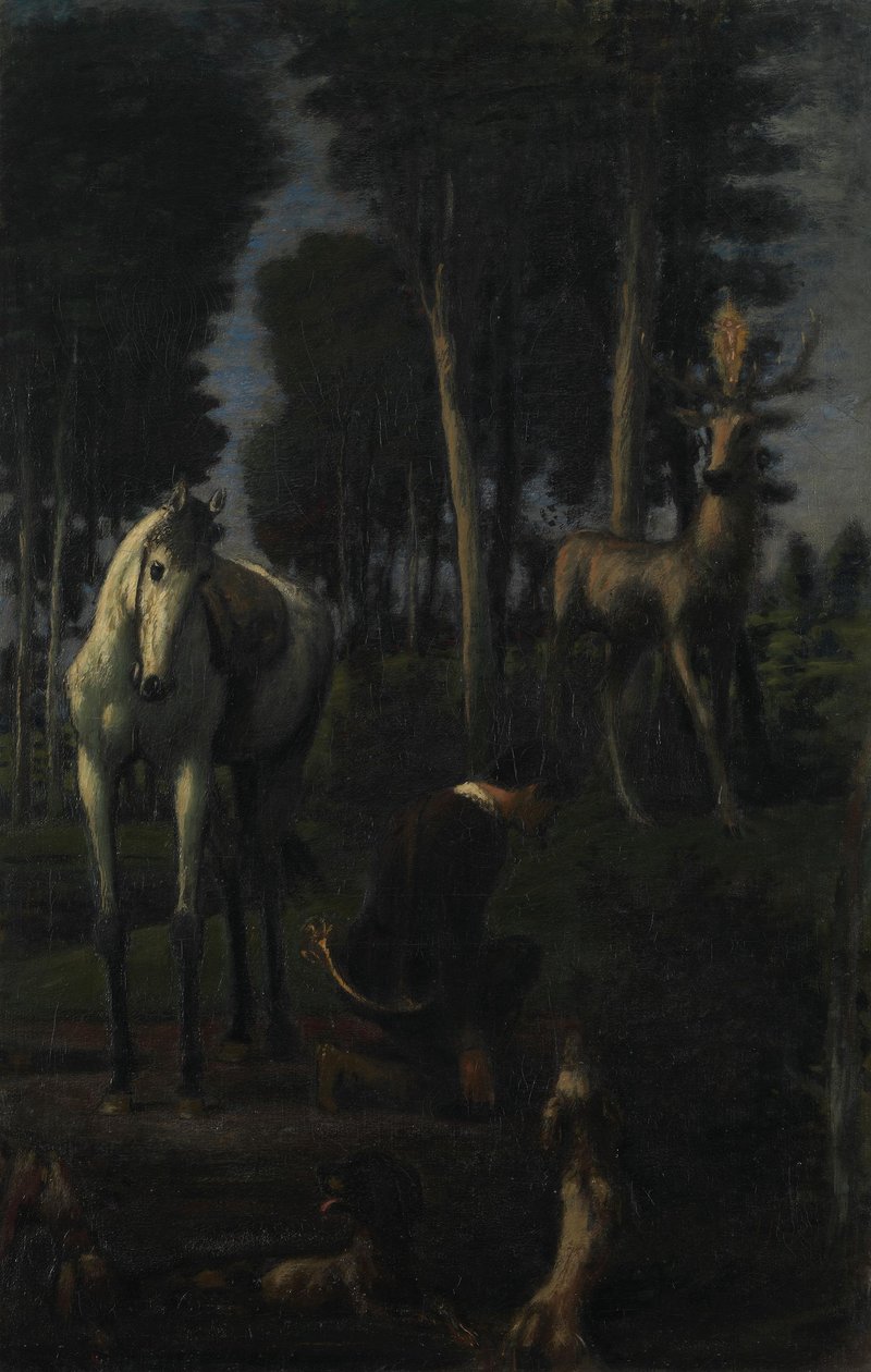 De tre ryttere II: Sankt Hubert af Hans von Marées
