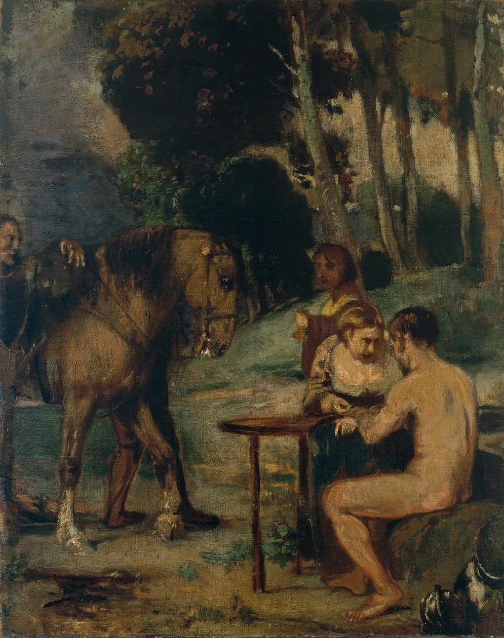 Skov om aftenen af Hans von Marées