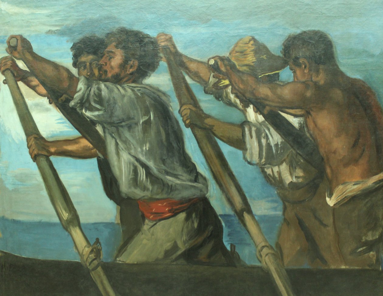 Tysk: Ruderer. Undersøgelse af freskomalerierne i Napolis zoologiske station The Rowers af Hans von Marées