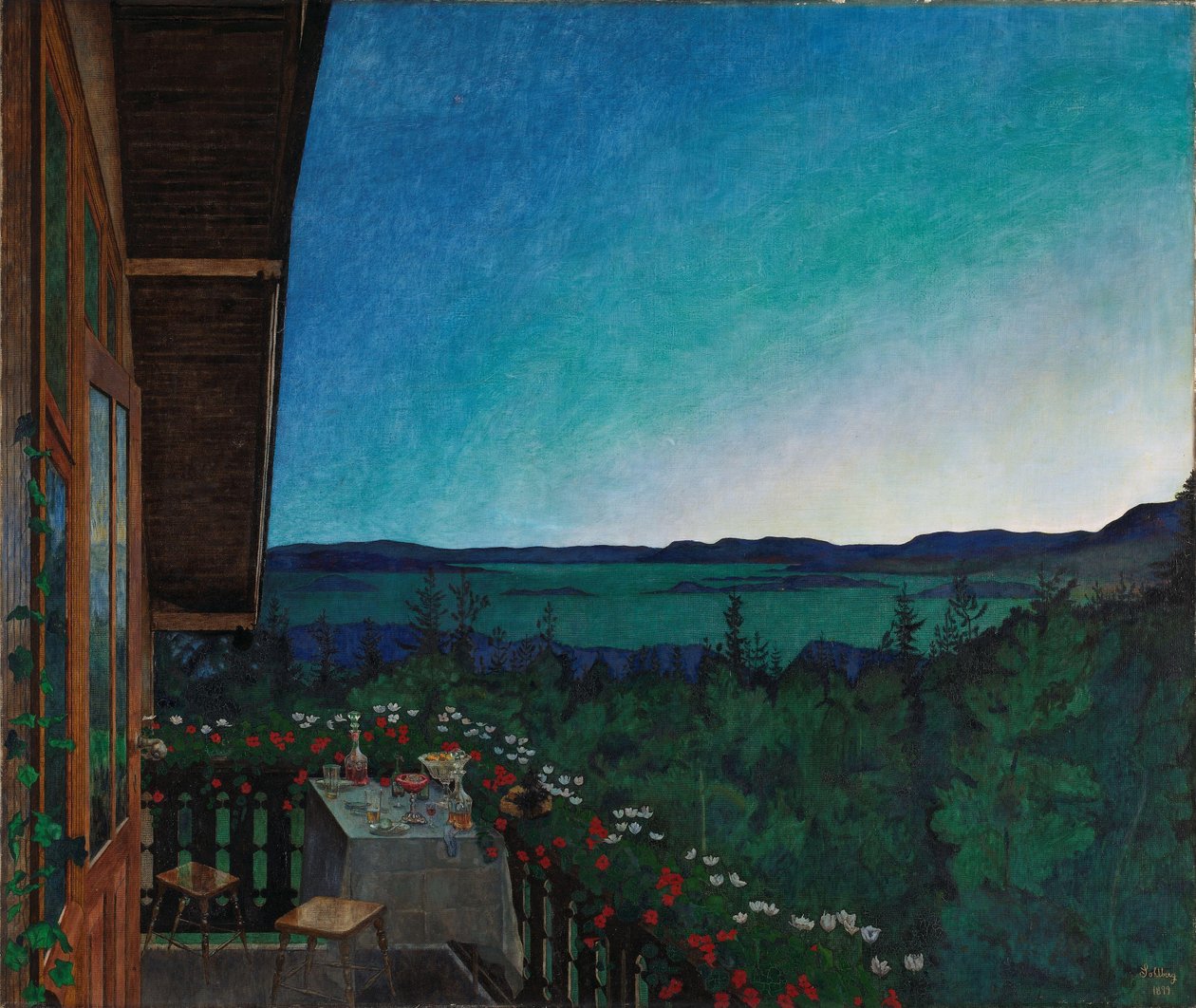 Sommernat, 1899 af Harald Oscar Sohlberg