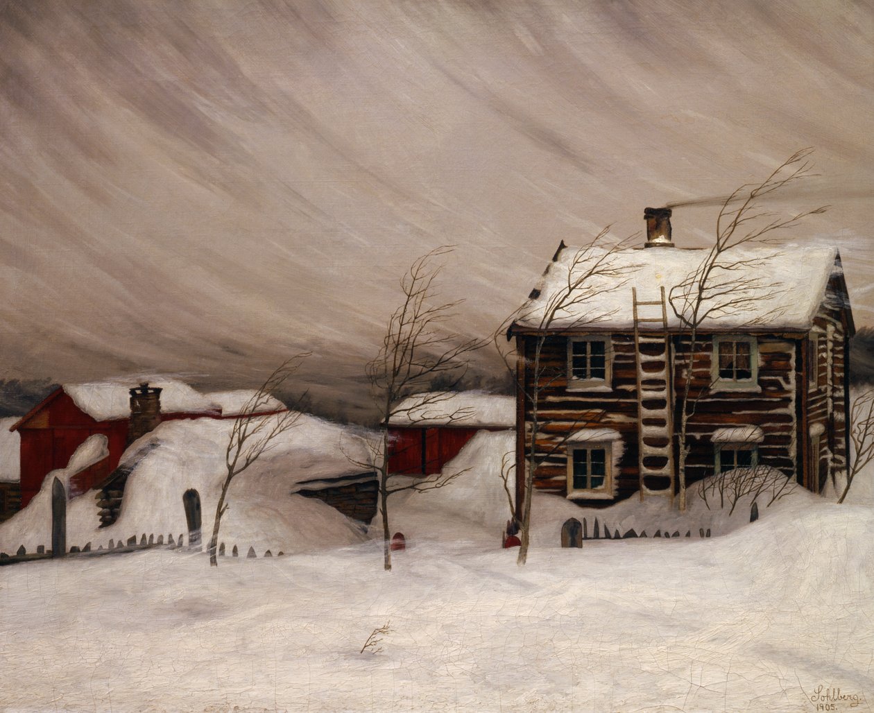 Snestorm af Harald Oscar Sohlberg