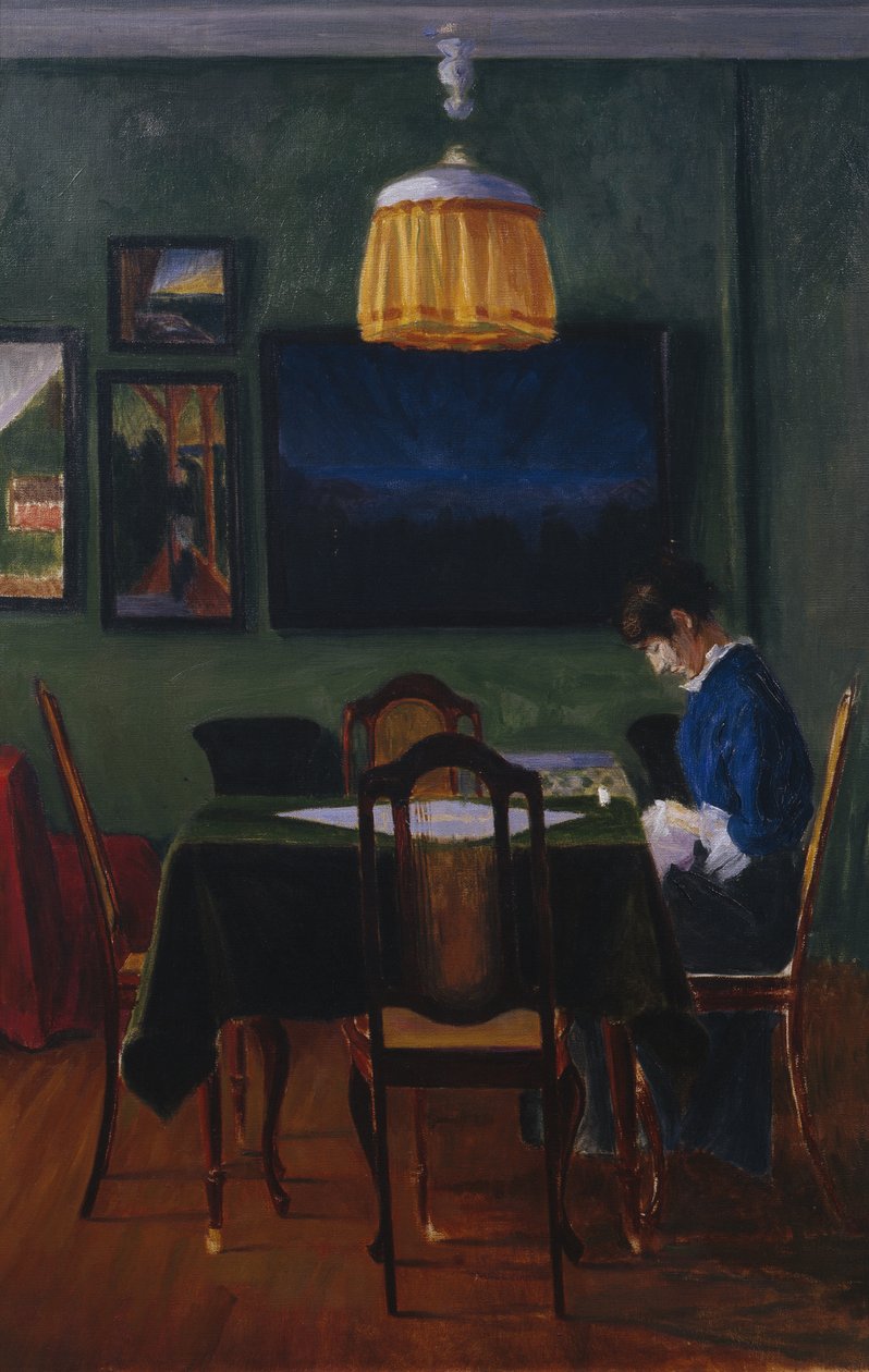 Ved lampelys af Harald Oscar Sohlberg