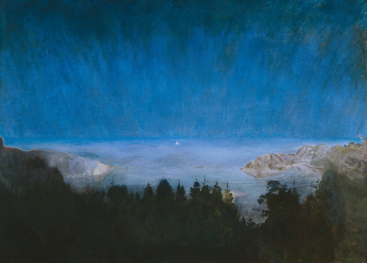 Fra Kjerringvik (olie på lærred) af Harald Oscar Sohlberg