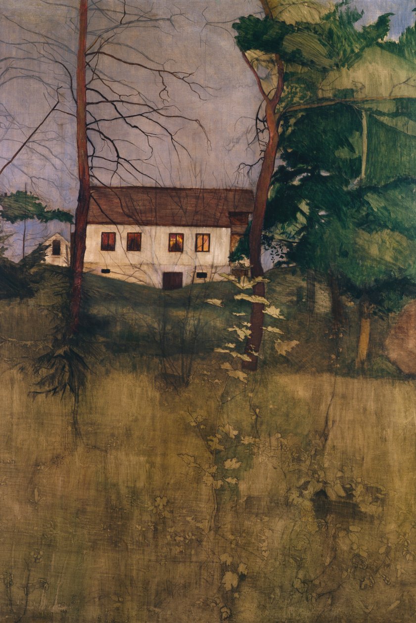 Landstedet ( Nordre Langø) af Harald Oscar Sohlberg
