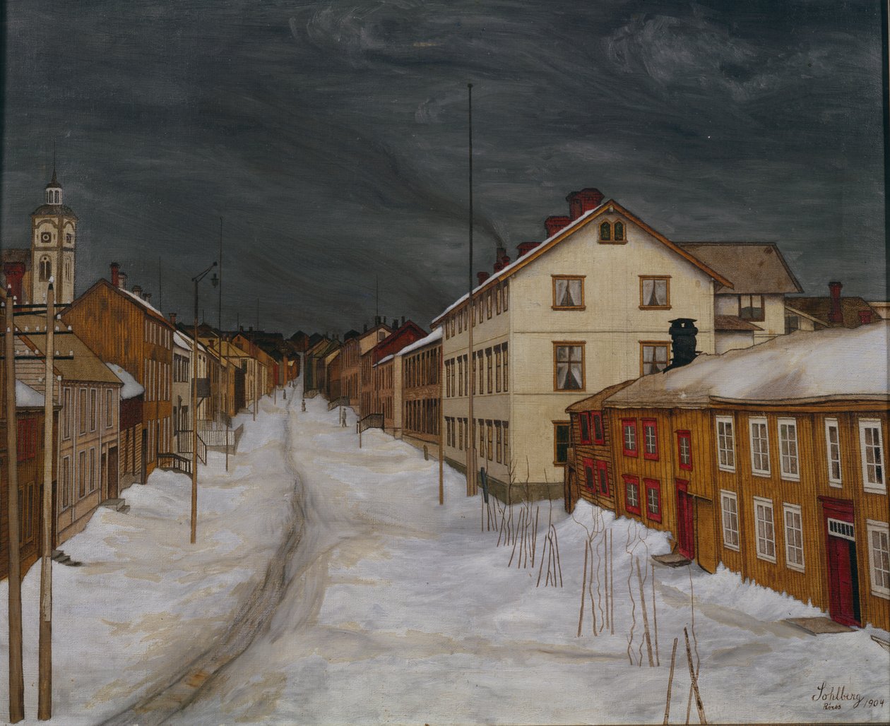 Hovedgade, Røros af Harald Oscar Sohlberg