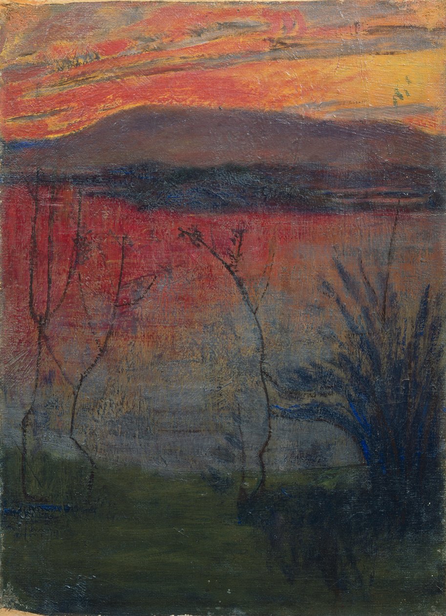 Natglød af Harald Oscar Sohlberg