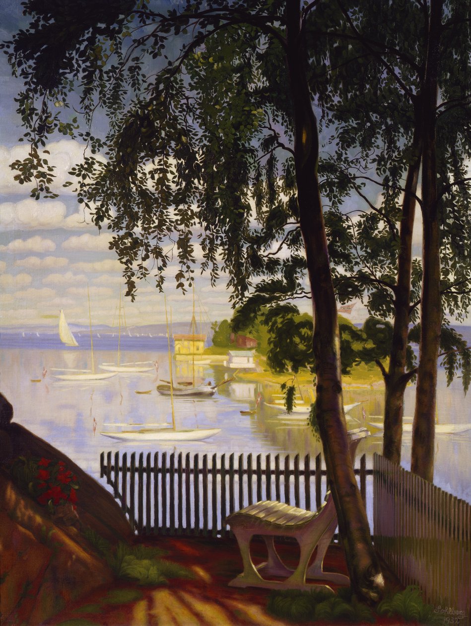 Sommersøndag i Nærsnes bugt af Harald Oscar Sohlberg