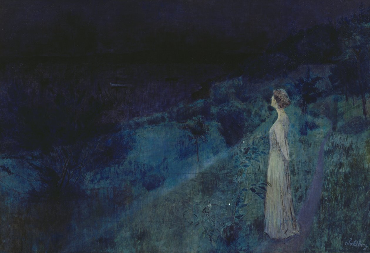 The Silence (olie på lærred) af Harald Oscar Sohlberg