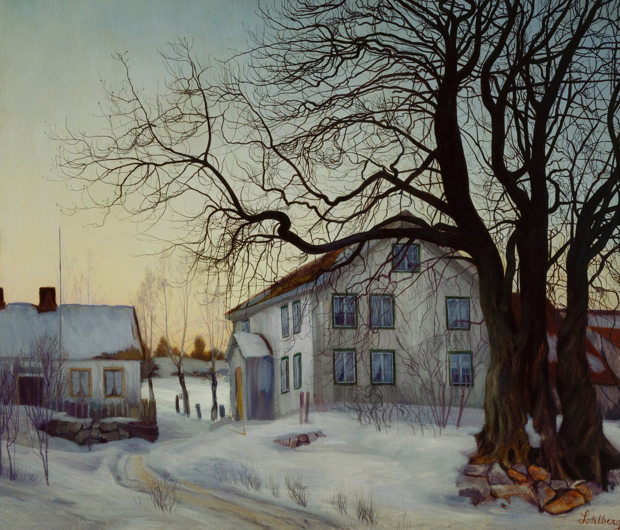 Vinteraften af Harald Oscar Sohlberg