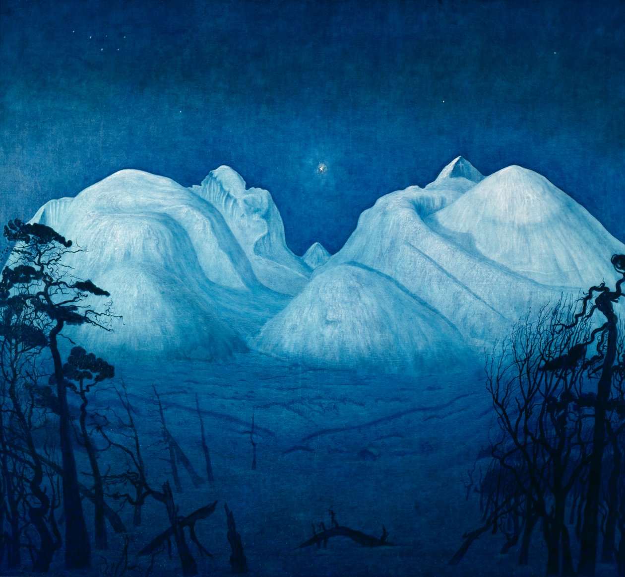 Vinternat i Rondane af Harald Oscar Sohlberg