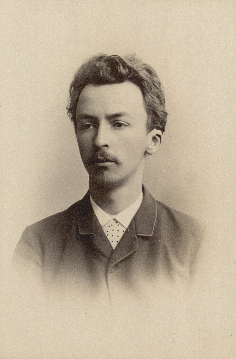 Portrait of Vilhelm Hammershøi 1864-1916, 1889. af Harald Riise