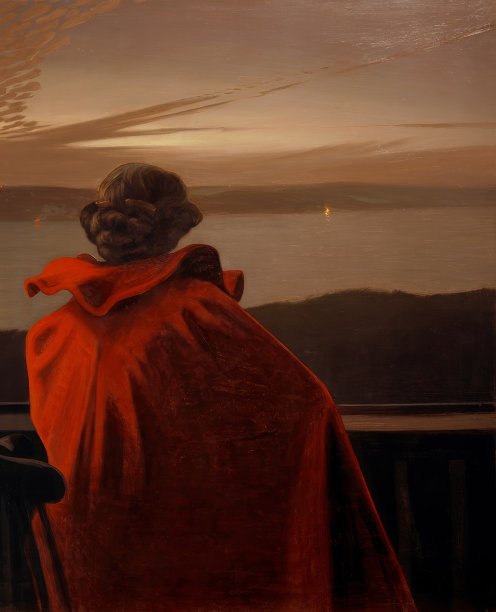Mittsommernacht am Vejle Fjord af Harald Slott Moller