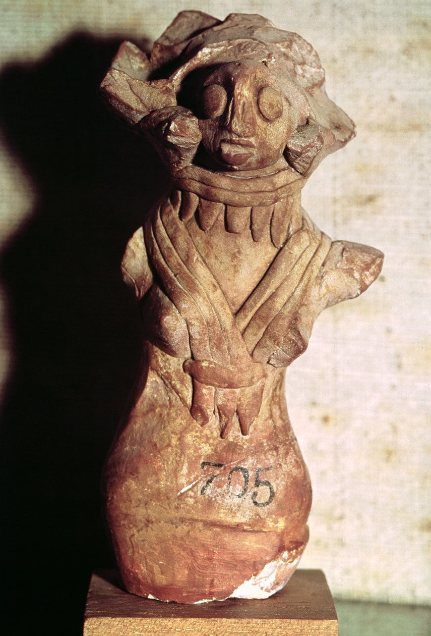 Figur af en modergudinde, fra Indusdalen, Pakistan, 3000-15000 f.Kr. af Harappan