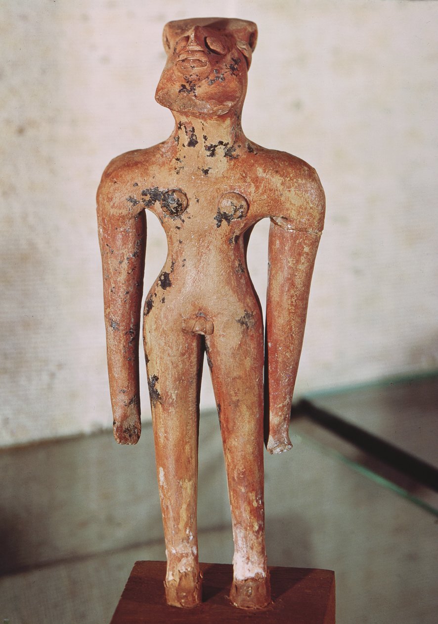 Figur af en hermafrodit, fra Mohenjo-Daro, Indusdalen, Pakistan, 3000-1500 f.Kr. af Harappan