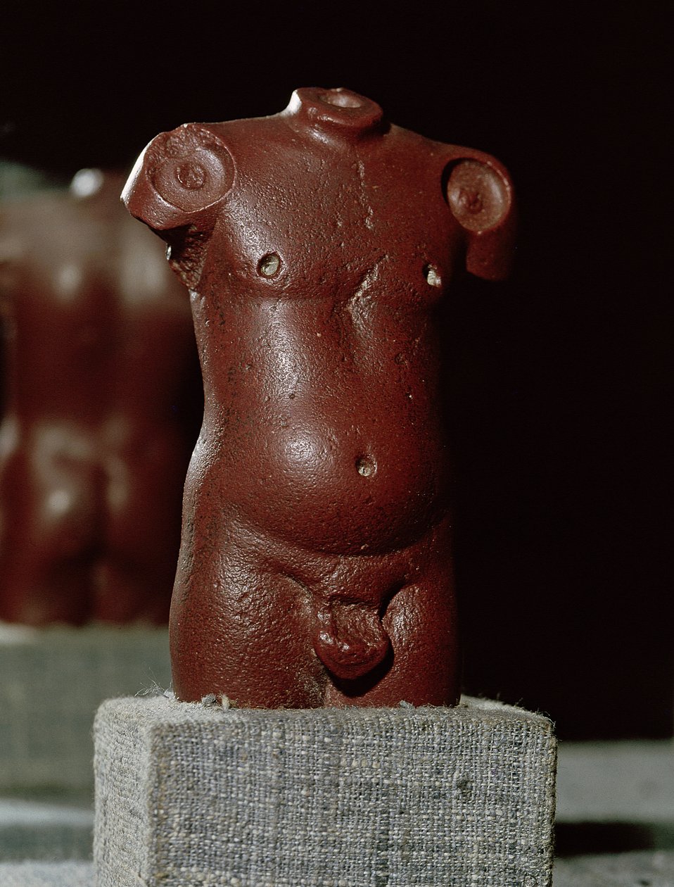Maskulin torso, fra Mohenjo-Daro, Indus Valley, Pakistan, 3000-1500 f.Kr. af Harappan