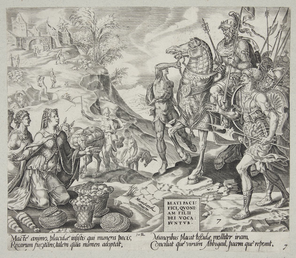 Salige er fredsstifterne. Abigail beroliger David af Harmen Jansz. Muller