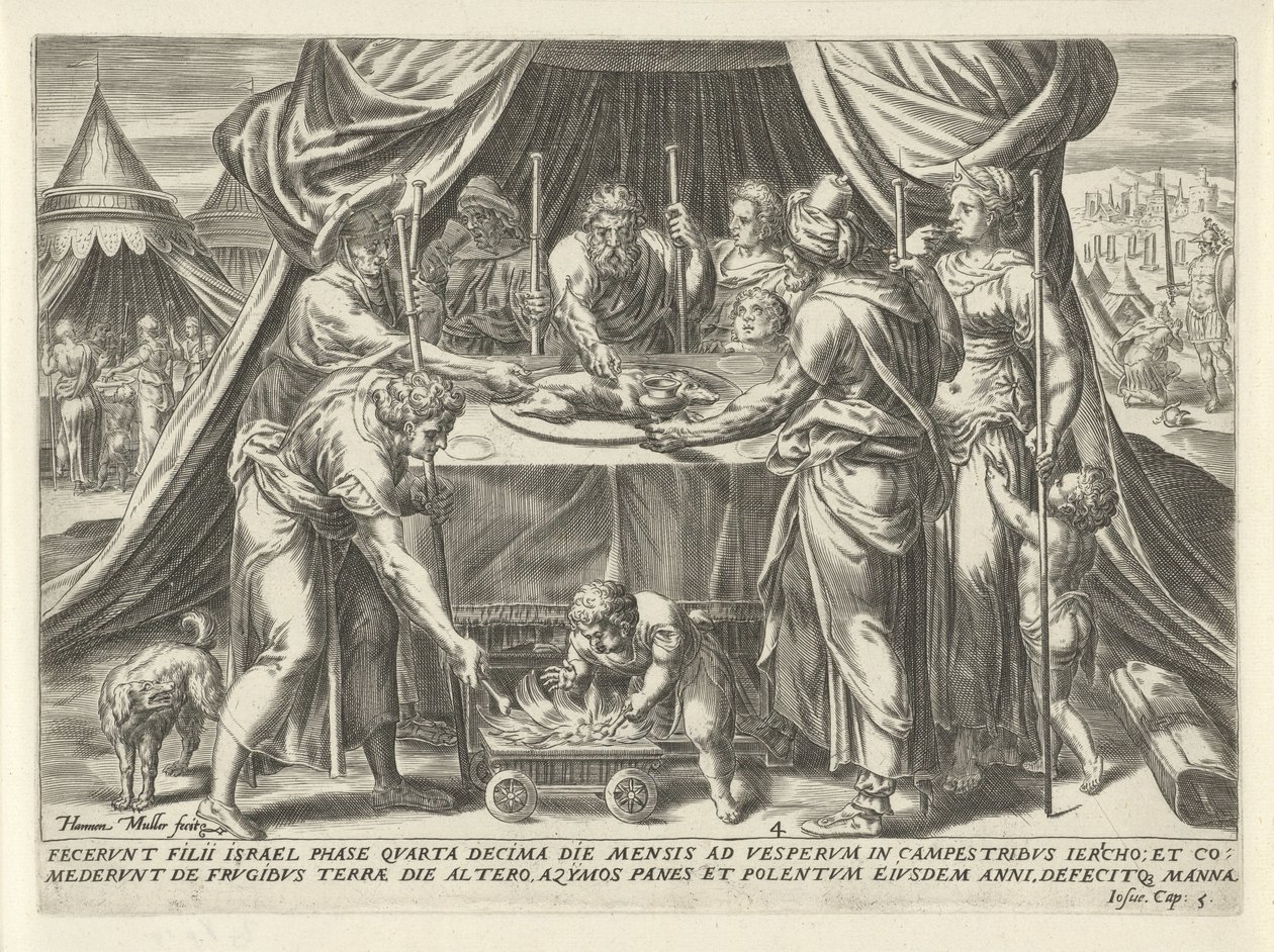 Fejring af påske i det forjættede land The History of Joshua (serietitel) af Harmen Jansz Muller