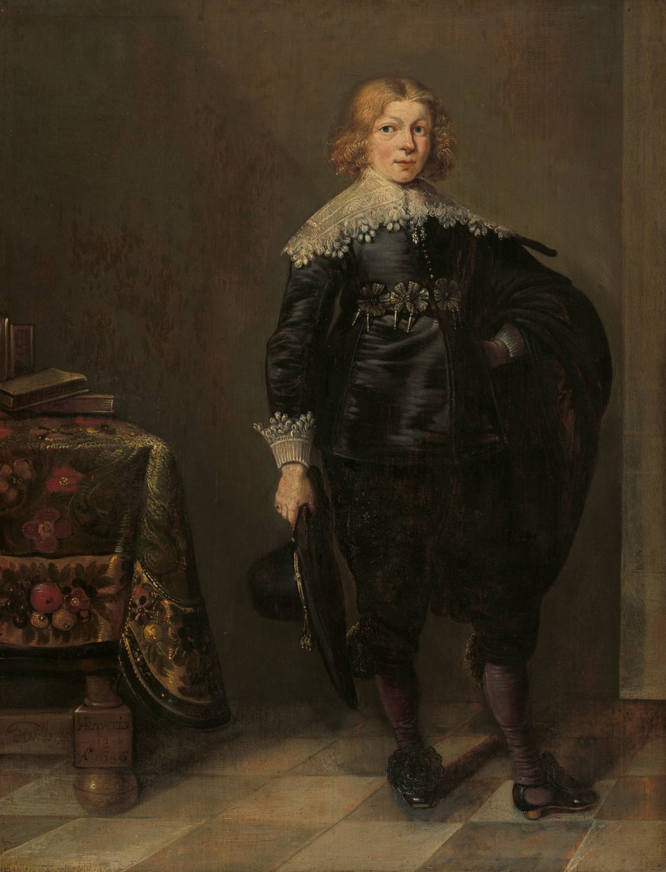 Portræt af en dreng af Harmen Willems Wieringa
