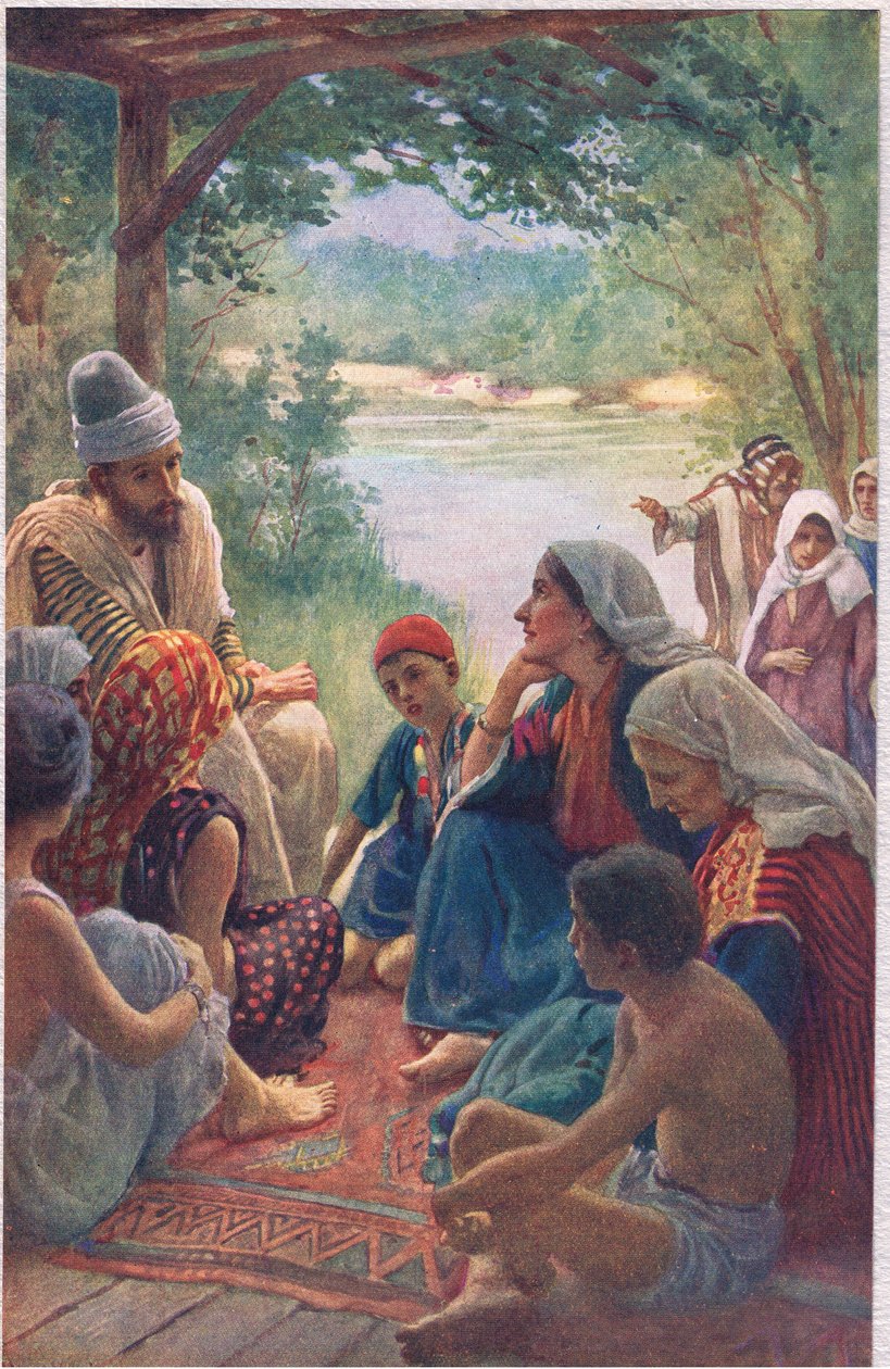 Lydia fra Thyatira, illustration fra "Women of the Bible", udgivet af The Religious Tract Society, 1927 af Harold Copping