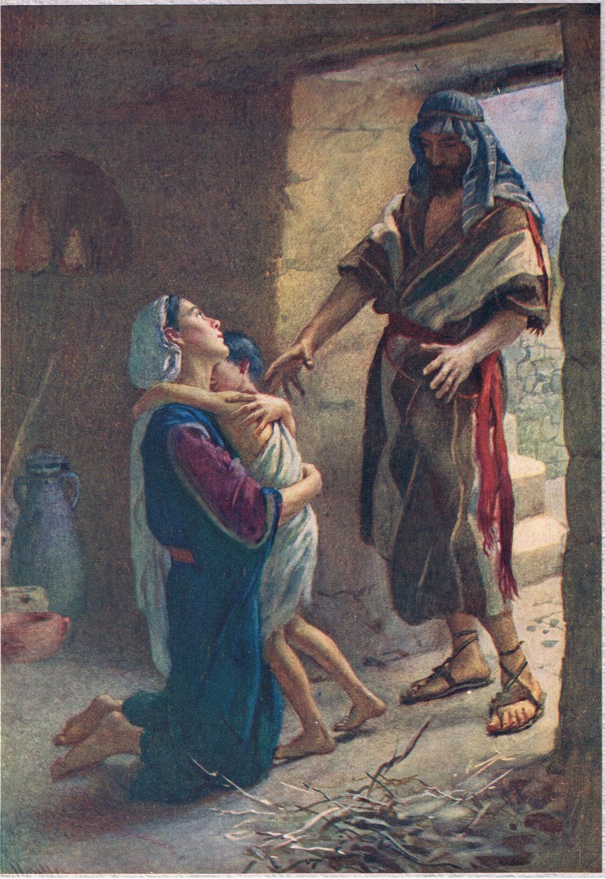 The Widow of Zarephath, illustration fra 