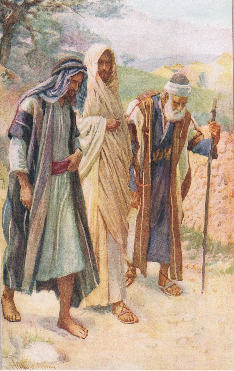Vandringen til Emmaus af Harold Copping