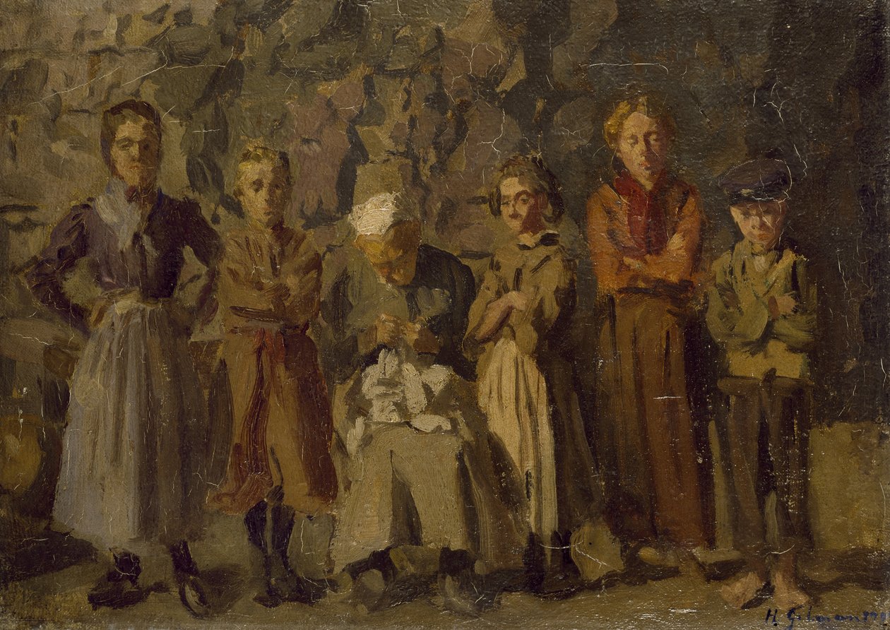 Cave Dwellers, Dieppe, 1907 af Harold Gilman