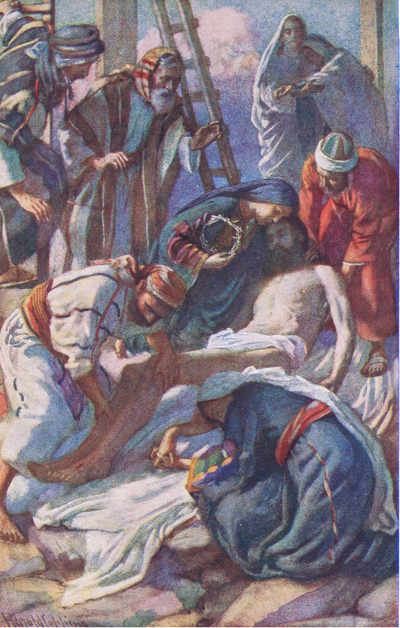 Ved korset, illustration fra Harold Copping Pictures: The Crown Series, c.1920