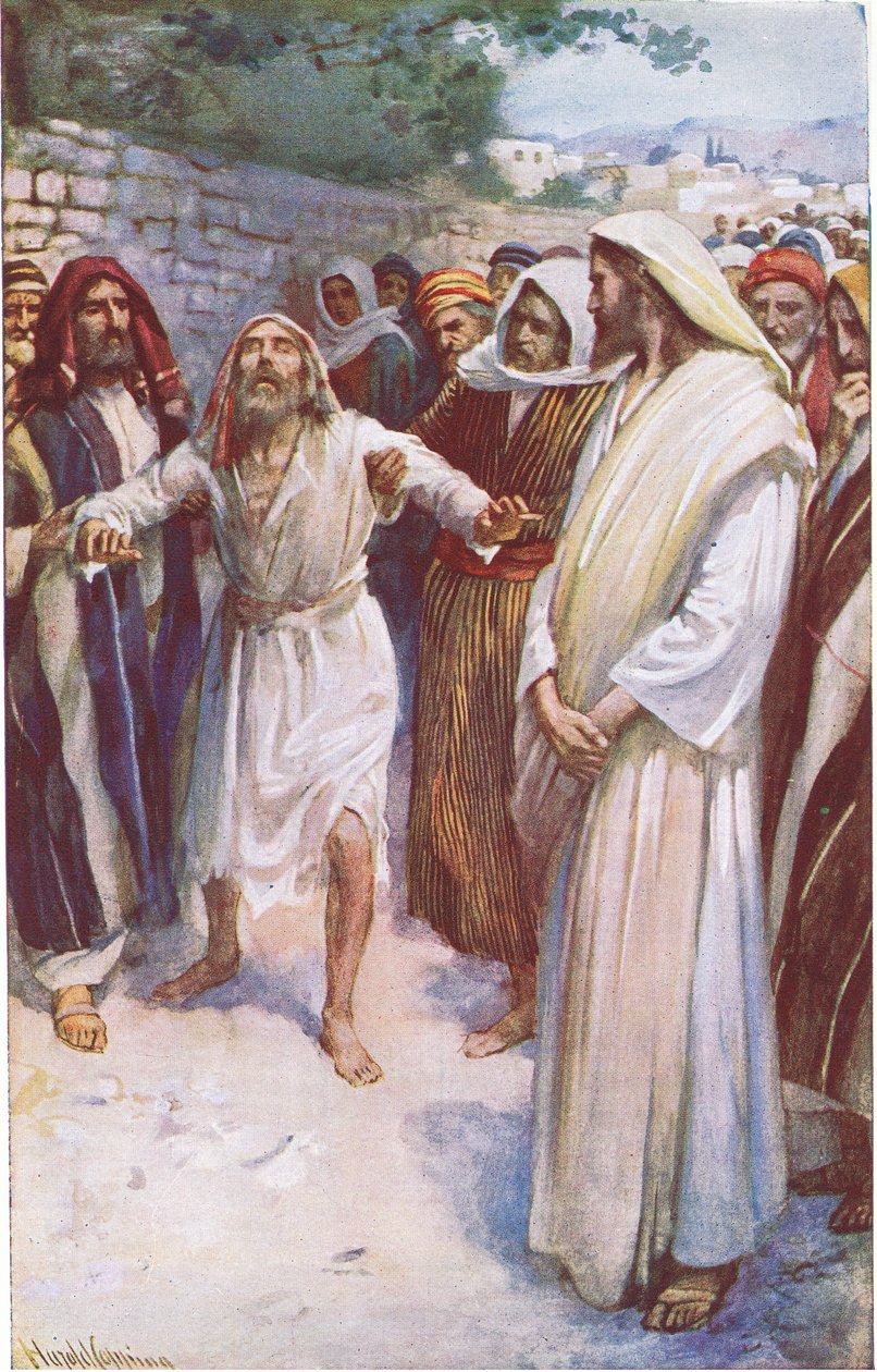 Bartimæus, illustration fra Harold Copping Pictures: The Crown Series, ca. 1920