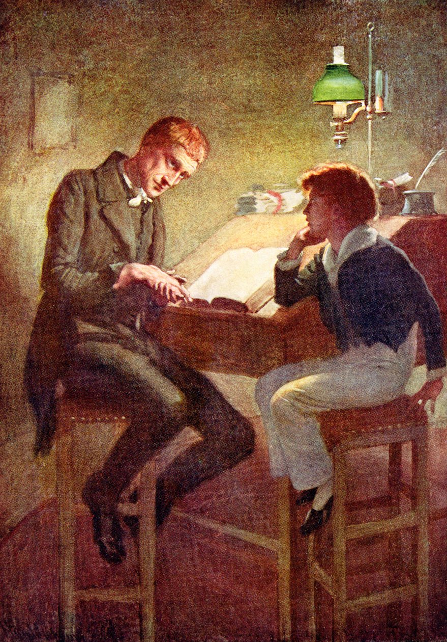 David Copperfield og Uriah Heep, illustration til 