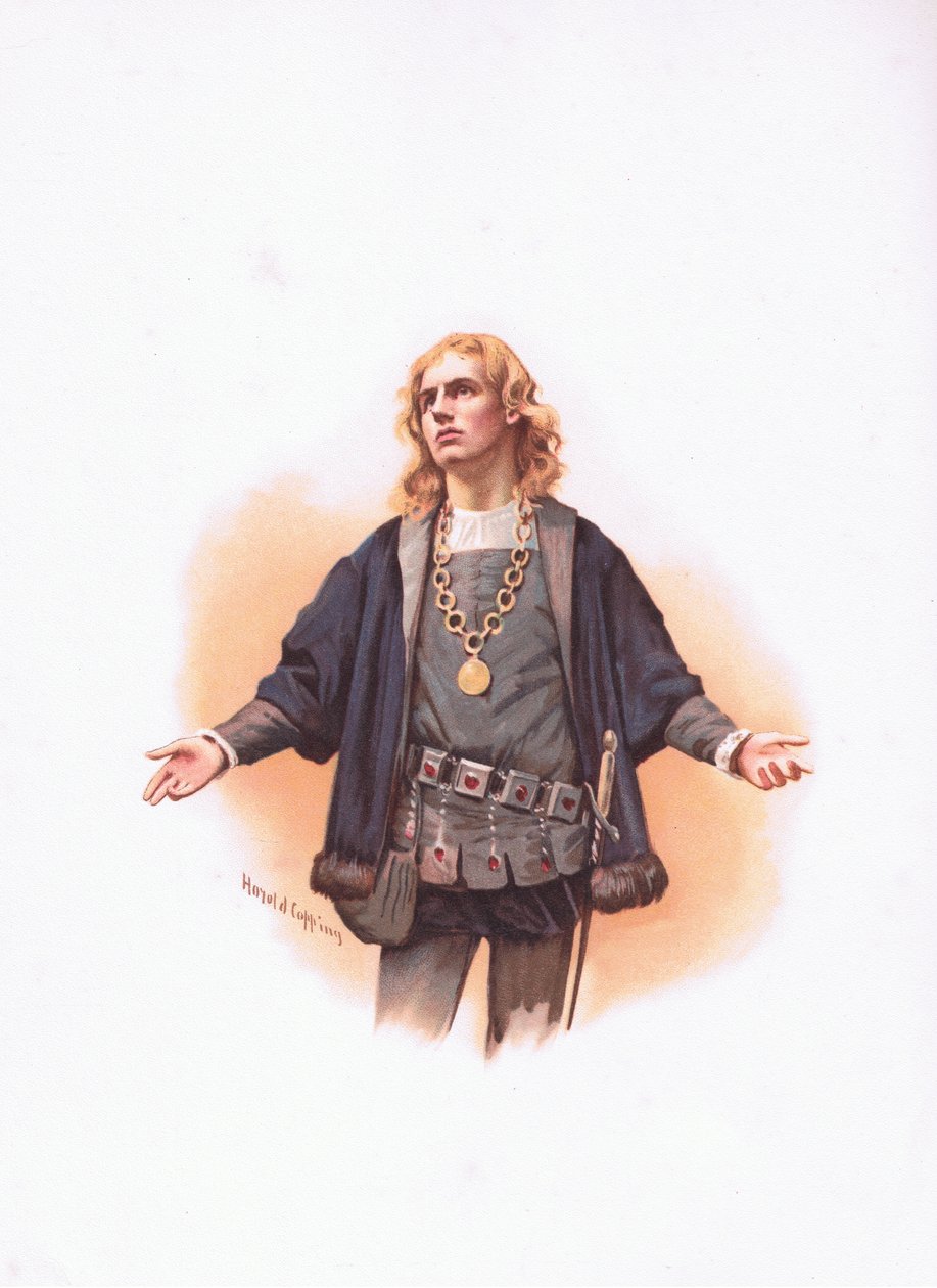 Hamlet, illustration fra Hamlet af Harold Copping