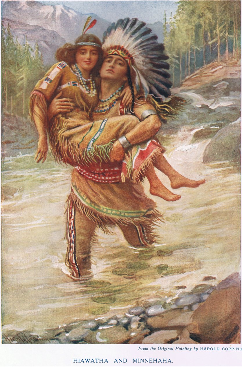Hiawatha og Minnehaha af Harold Copping