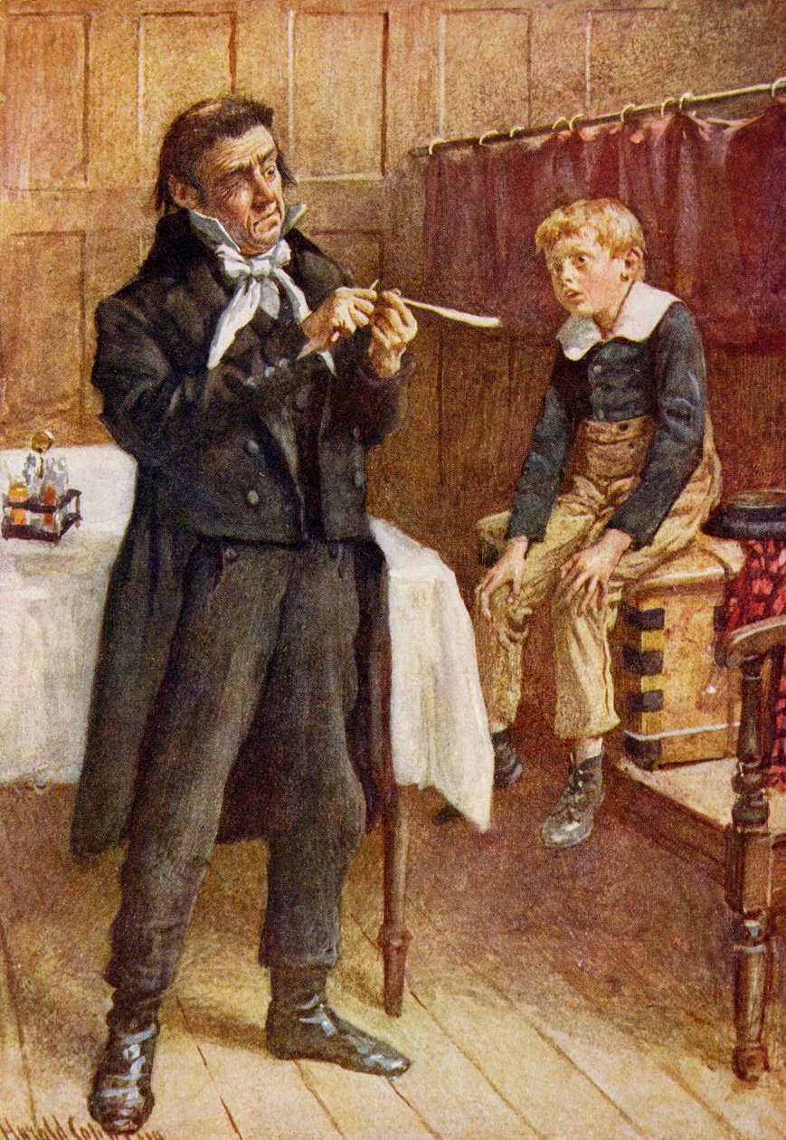 Mr. Wackford Squeers and the New Pupil, illustration til 