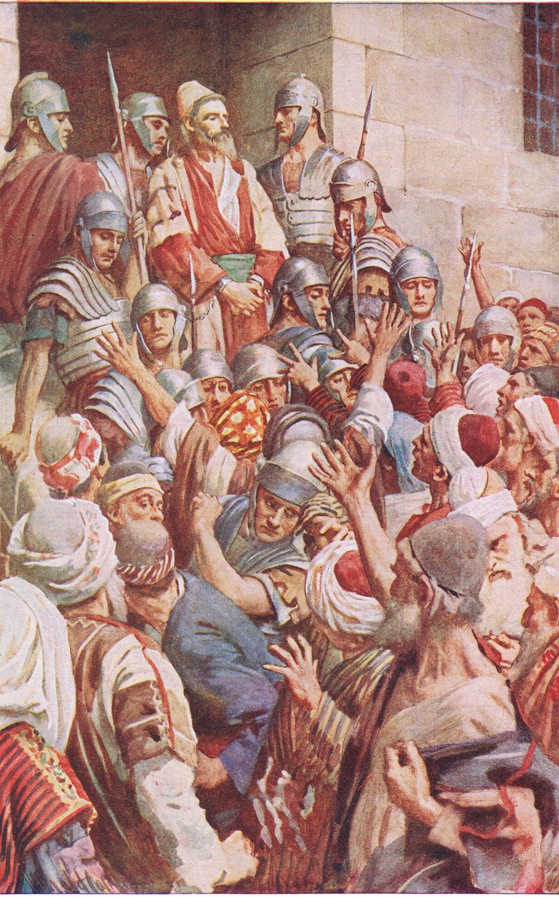 St. Paul i Jerusalem, illustration fra Harold Copping Pictures: The Crown Series, ca. 1920