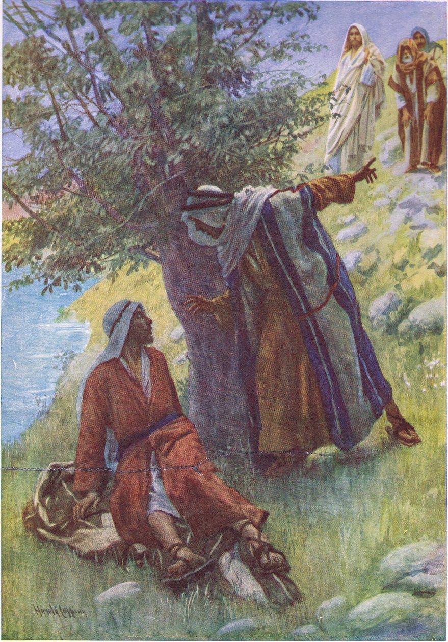 Kaldet af Nathaniel, illustration fra Pictures That Teach The Crown Series, 1920 af Harold Copping