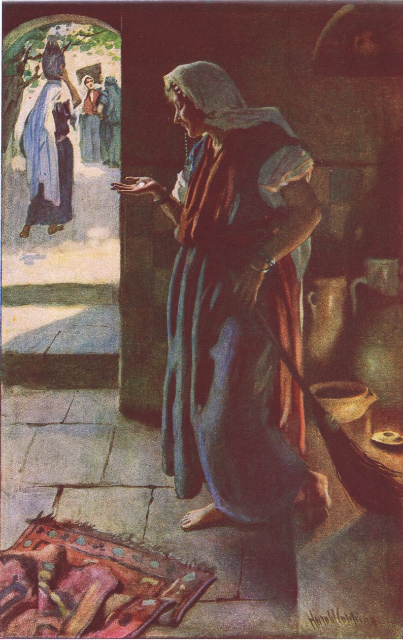 Det tabte stykke sølv, illustration fra Harold Copping Pictures: The Crown Series, ca. 1920