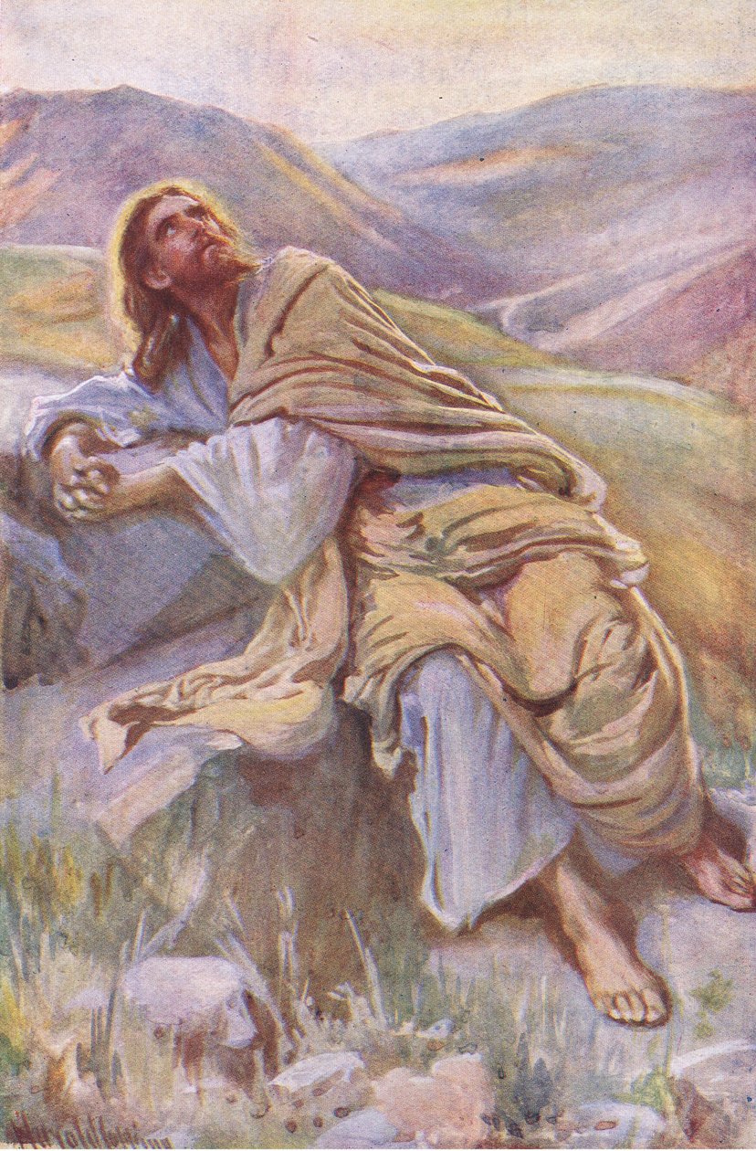 The temptation, illustration fra Harold Copping Pictures: The Crown Series, ca. 1920