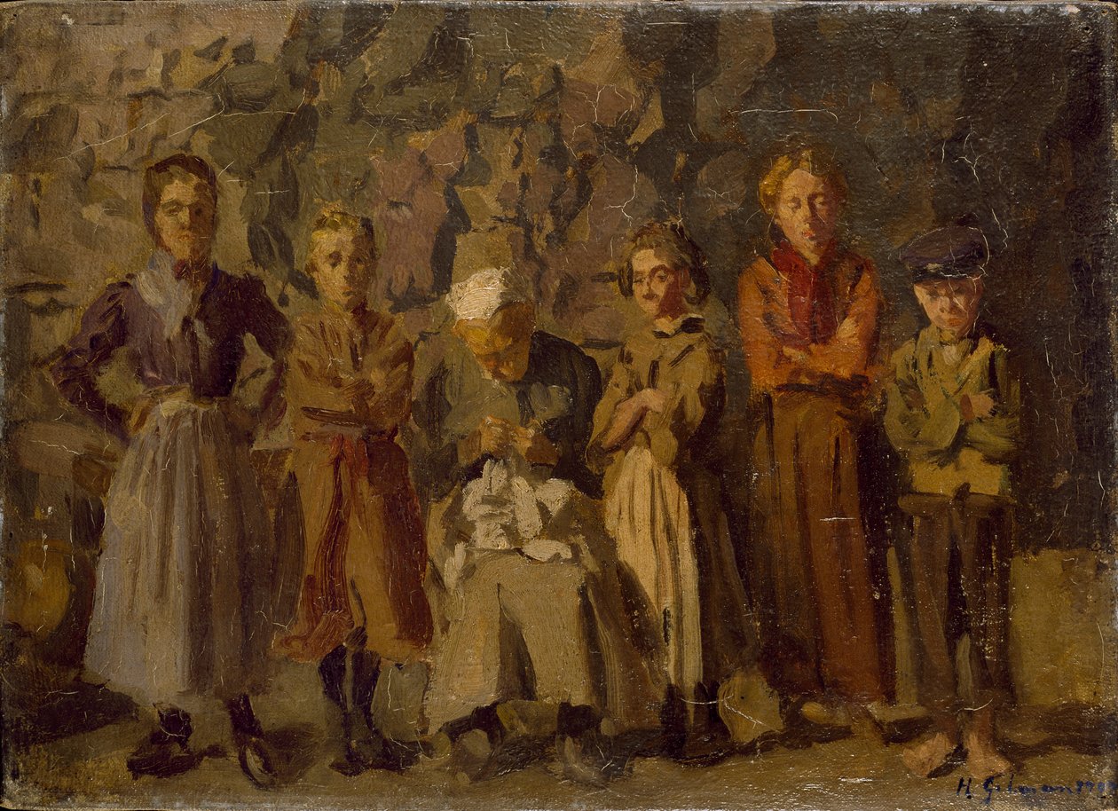 Cave Dwellers, Dieppe, 1907 af Harold Gilman