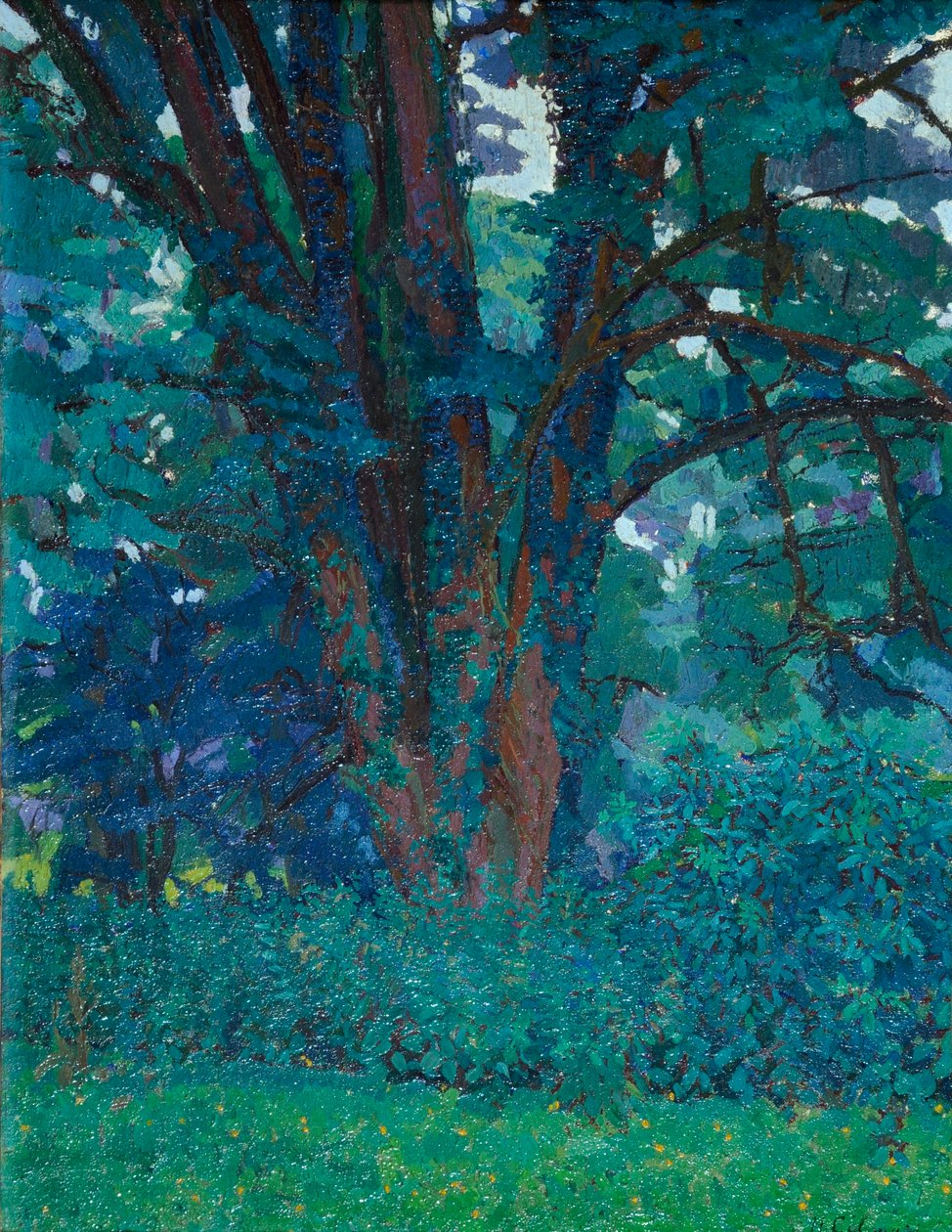 I Gloucestershire, ca. 1916 (olie på lærred) af Harold Gilman