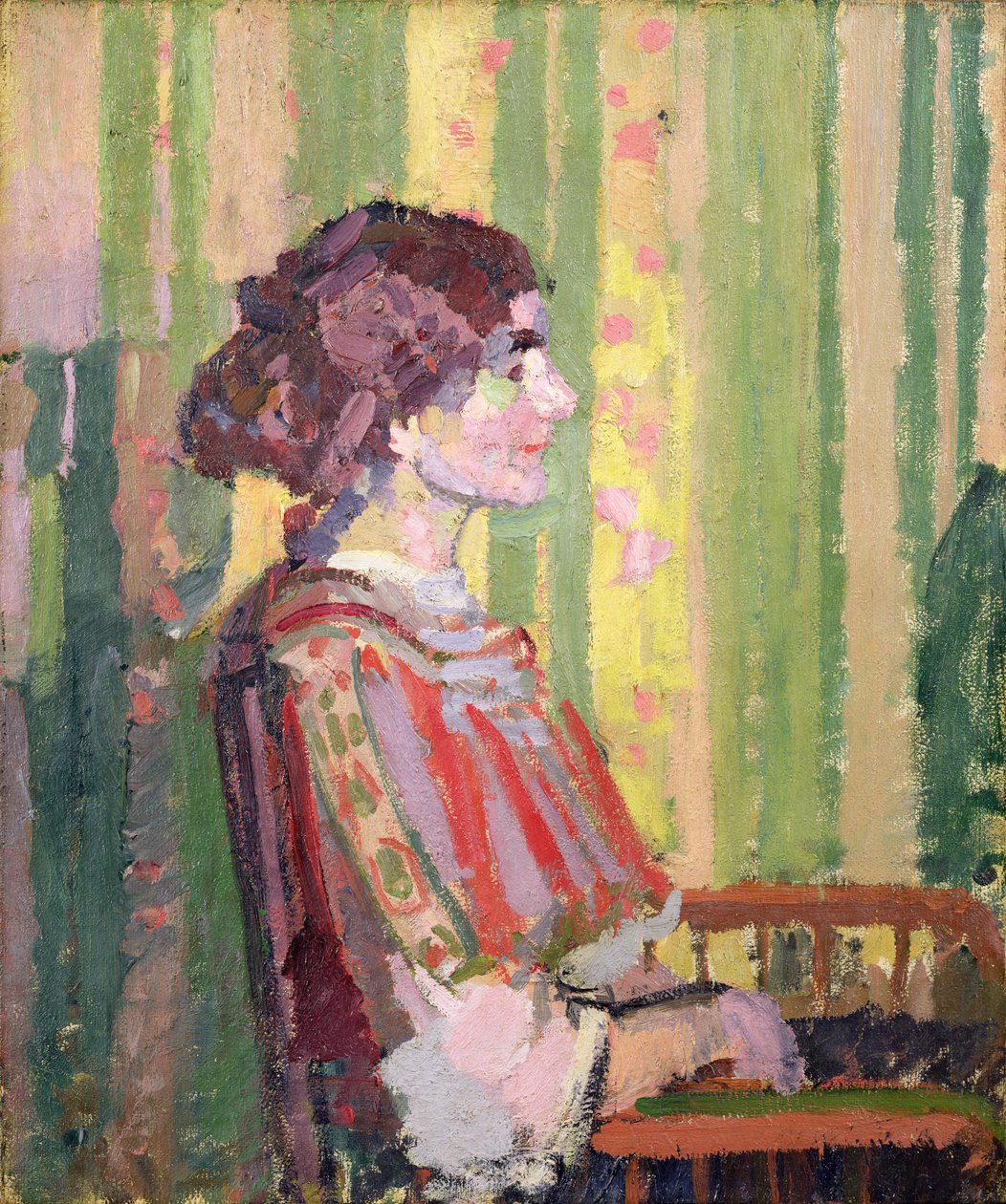 Mrs Robert Bevan, ca. 1913 (olie på lærred) af Harold Gilman