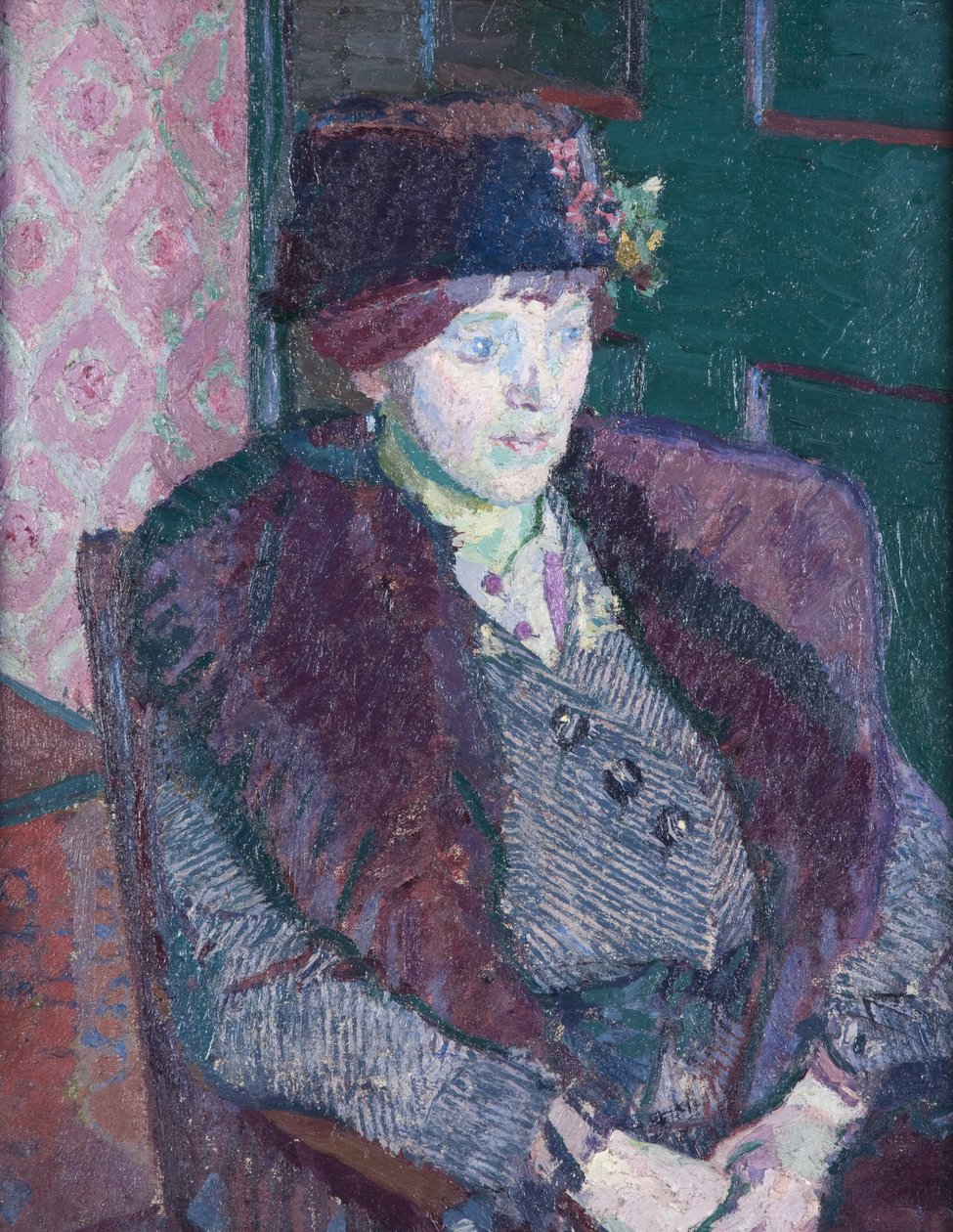 Portræt af fru Victor Sly, ca. 1914-15 af Harold Gilman