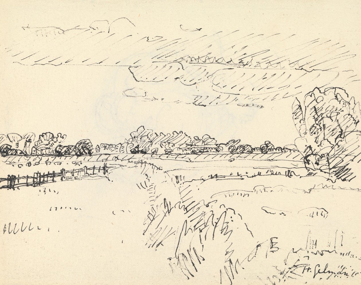 Romney Marsh af Harold Gilman