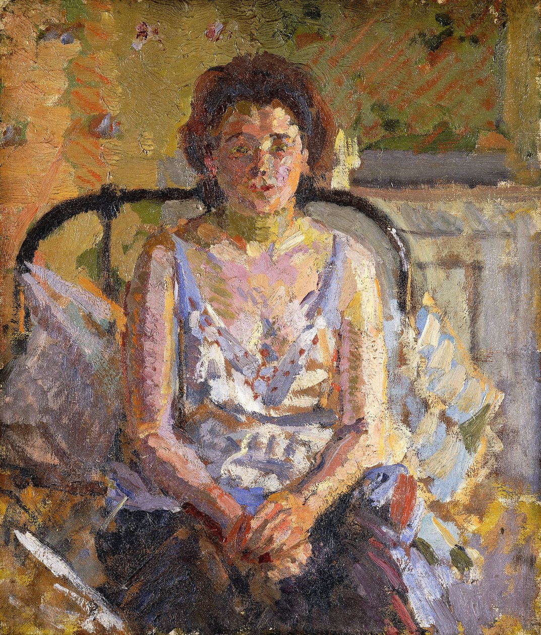 Kvinde på en seng, ca. 1912-3 af Harold Gilman