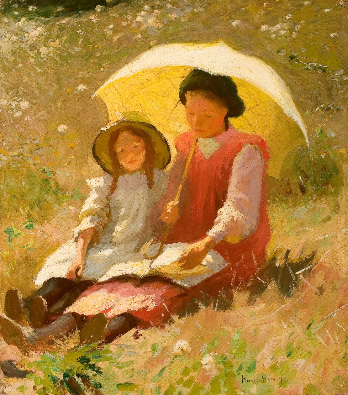 Ferie (olie på lærred) af Harold Harvey