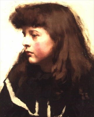 Portræt af en pige af Harold Harvey
