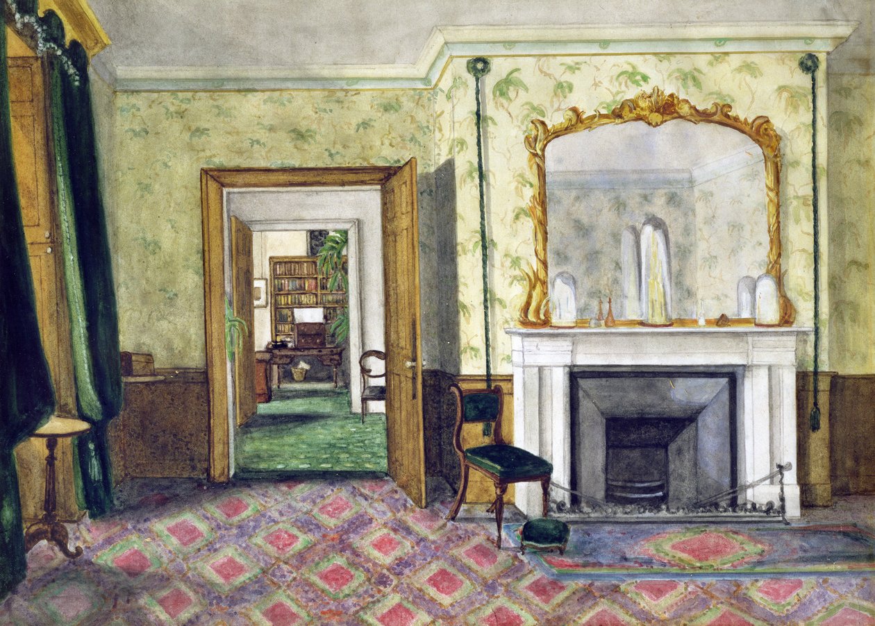 Michael Faradays lejlighed ved den kongelige institution, 1850-55 af Harriet Jane Moore