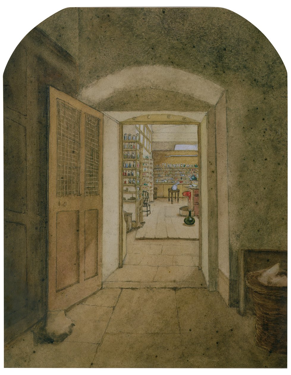Det store laboratorium set fra det mørke rum, 1860 af Harriet Jane Moore
