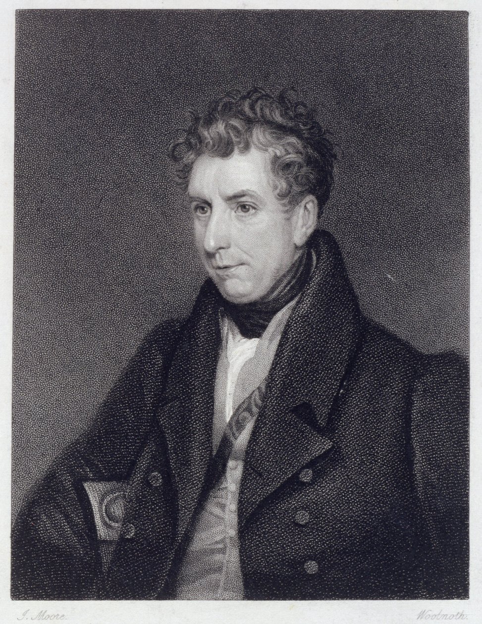 William Jerdan (1782-1869) graveret af Woolnoth af Harriet Jane Moore